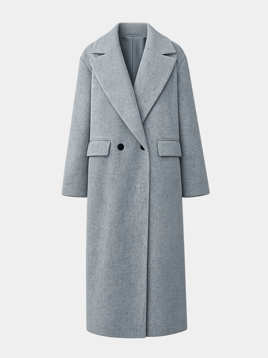 Structured gray long coat