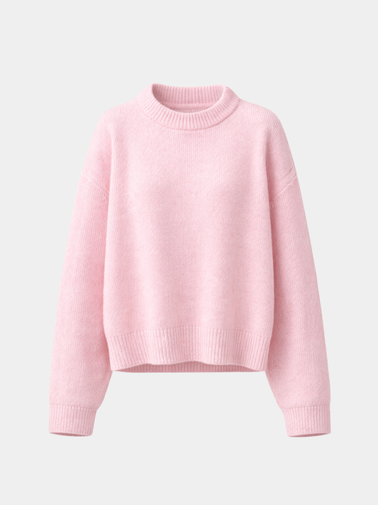 Soft pink knit pullover